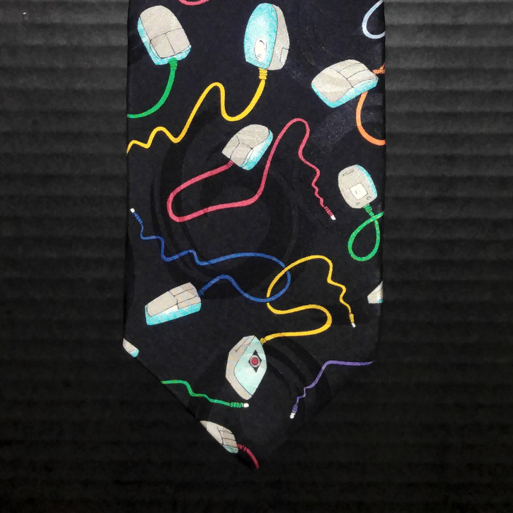 DI CRAVATTE COMPUTER MOUSE TIE 100% SILK